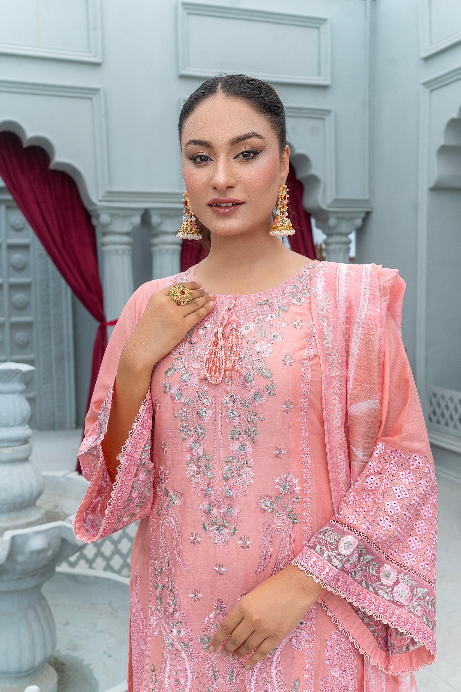 K55 peach cotton umar boutique (4)