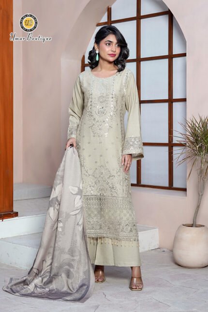 Design Volume D-16 Premium Dhanak Winter Suit — Umar Boutique