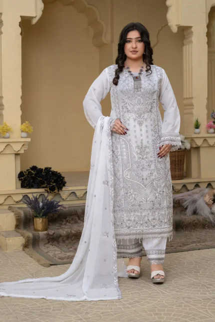 Design S-348 Premium Stitched Women’s Suit | Umar Boutique